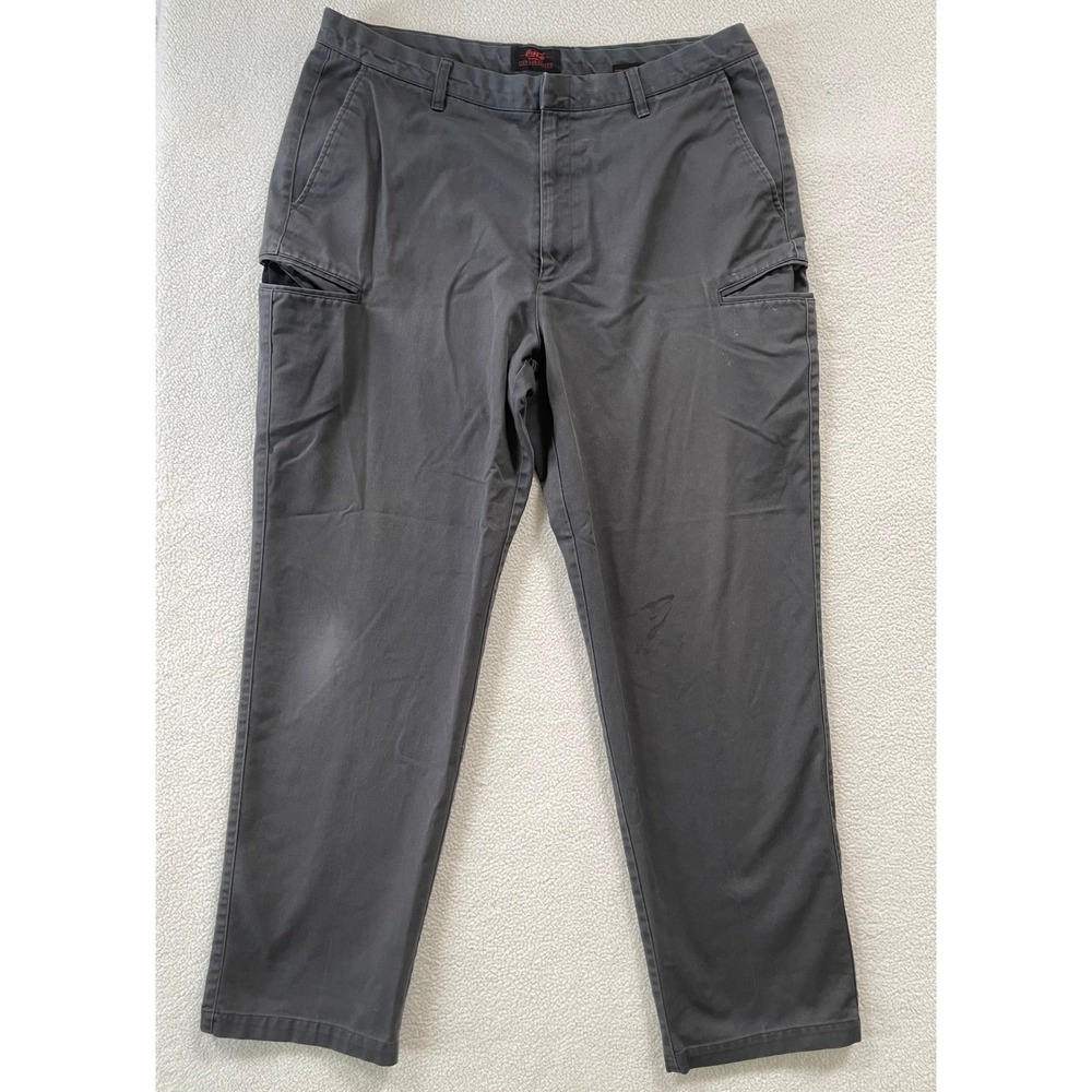 Coca-Cola Mens 36x30 Work Utility Pants Gray Side Pockets‎ Consolidated Grunge
